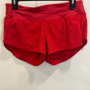 Lululemon Athletica Bold Red Athletic Shorts